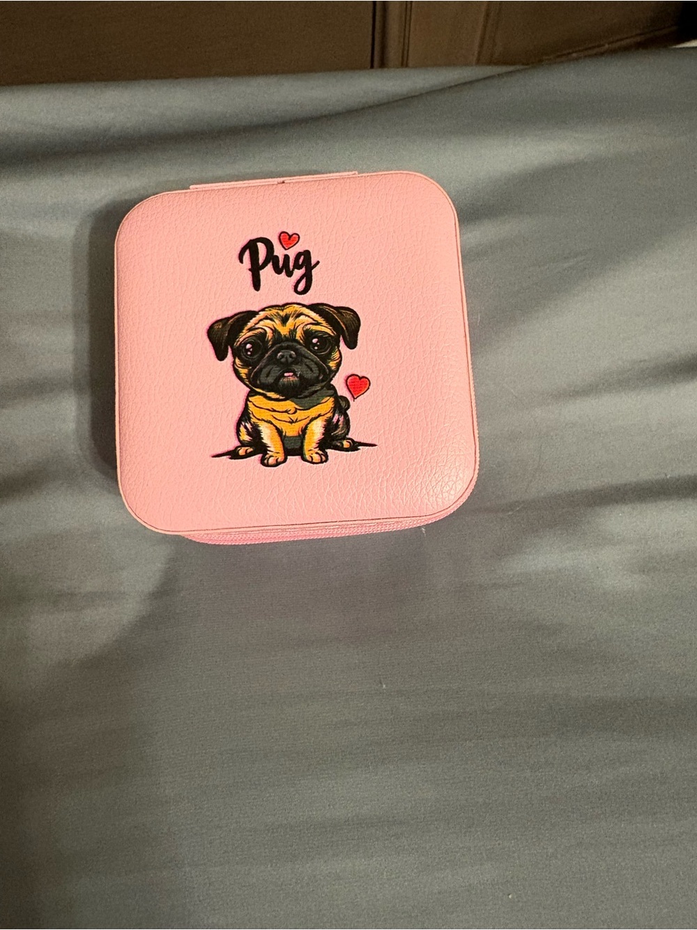 Pink Pug Jewelry/Accessory Box